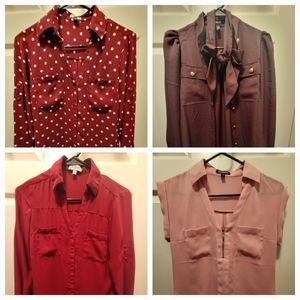 Express Dress Shirts Bundle of 4, XS